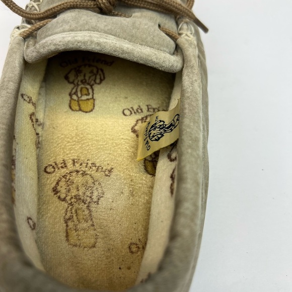 Old Friend Suede Moccasin Slippers VINTAGE Mens Size 9 Made In USA - Picture 7 of 12